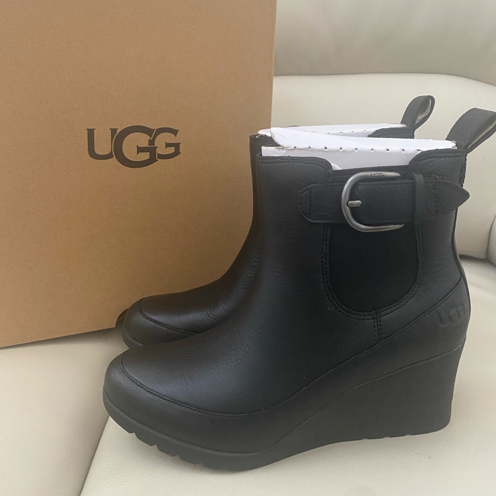 UGG Arleta genuine shearling waterproof wedge boot
